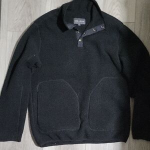 Slate & Stone Black Fleece Pullover Size S